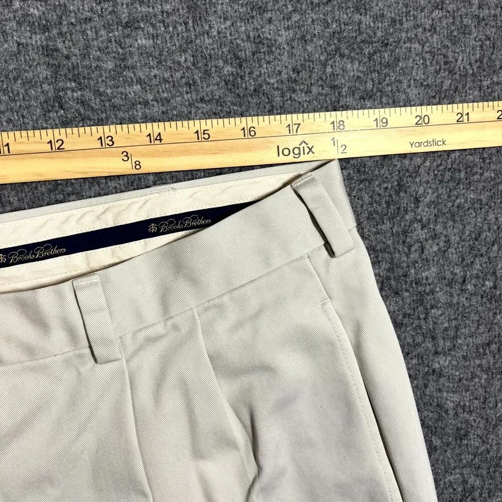 Brooks Brothers Mens Elliot Advantage Chino khaki pants 37x30 Office Career